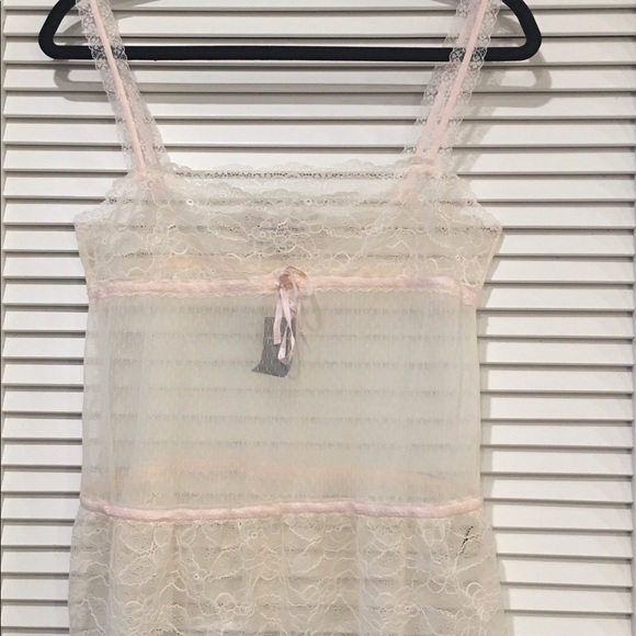 Abercrombie & Fitch Tops - Blush Abercrombie and Fitch Sheer Lace Tank Top